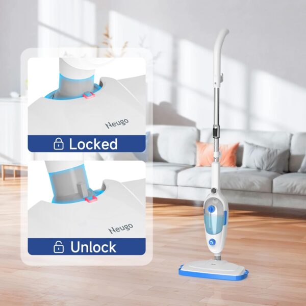 Neugo NE-033 Steam Mop - Versatile All-in-One Floor Cleaner for Hardwood, Vinyl, Laminate, Tile, and Carpet with Adjustable Steam Modes - Image 3