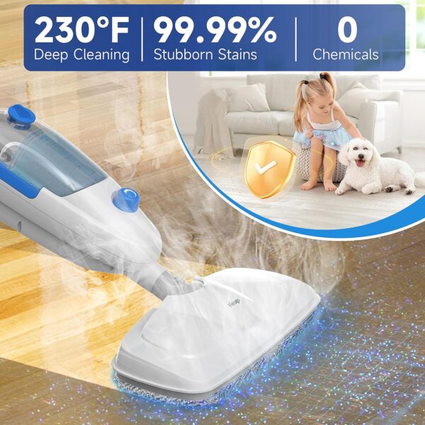 Neugo NE-033 Steam Mop - Versatile All-in-One Floor Cleaner for Hardwood, Vinyl, Laminate, Tile, and Carpet with Adjustable Steam Modes - Image 6