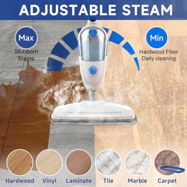 Neugo NE-033 Steam Mop - Versatile All-in-One Floor Cleaner for Hardwood, Vinyl, Laminate, Tile, and Carpet with Adjustable Steam Modes - Image 7