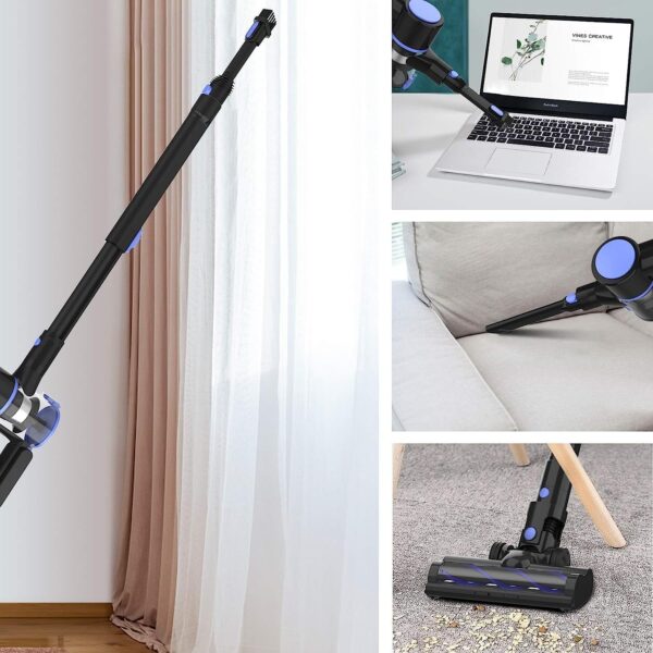WOWGO 6-in-1 Cordless Vacuum Cleaner: Versatile Handheld and Stick Vacuum with 40-Minute Runtime for Efficient Cleaning on All Surfaces - Image 5
