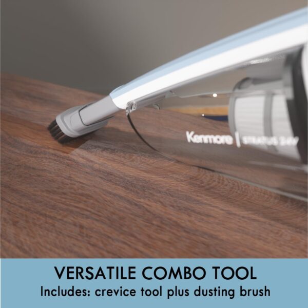 Kenmore DS1020 16V Cordless Stick Vacuum – Lightweight 2-in-1 Handheld with LED Headlight and 2-Speed Power Control for Versatile Cleaning - Image 3